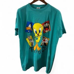 Vintage 1996 Looney Tunes Women’s Nightgown Sleep Pajama T-Shirt Size XL(?)
